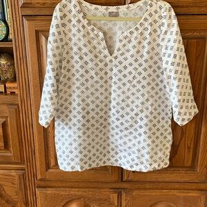 J Jill 100% linen tunic/kurta/ peasant top